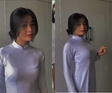 Chịch cô gái mặc áo dài lồn dâm nhất